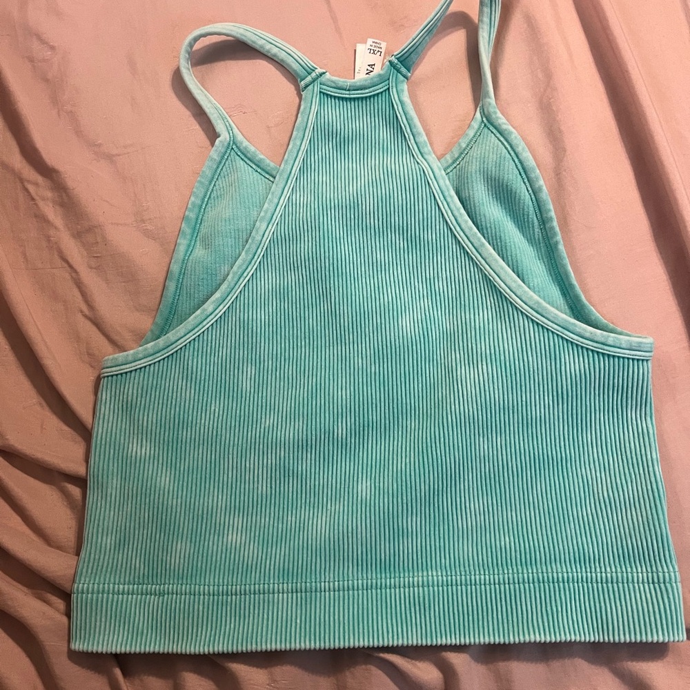 Teal Ribbed Tank Top